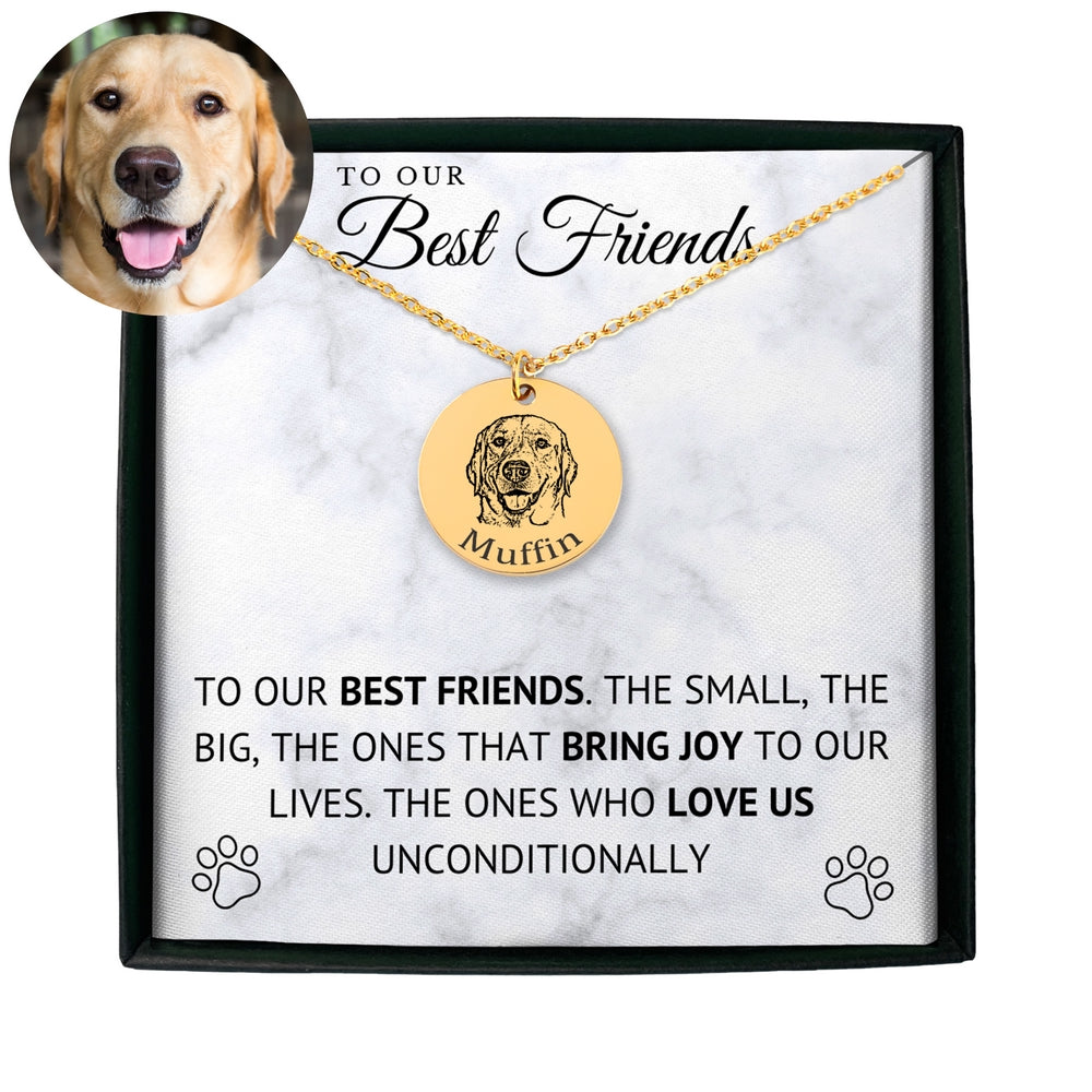 Personalized Pet Photo Engraved Necklace