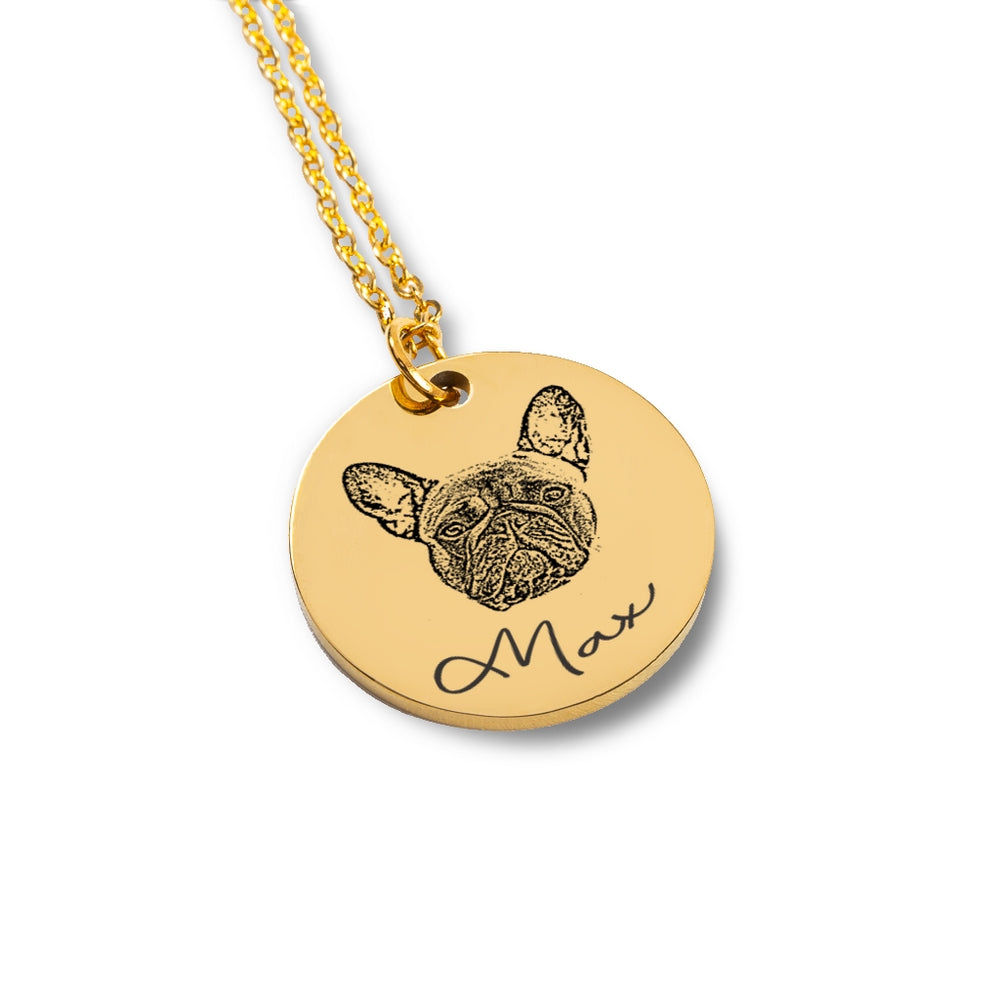 Personalized Pet Photo Engraved Necklace